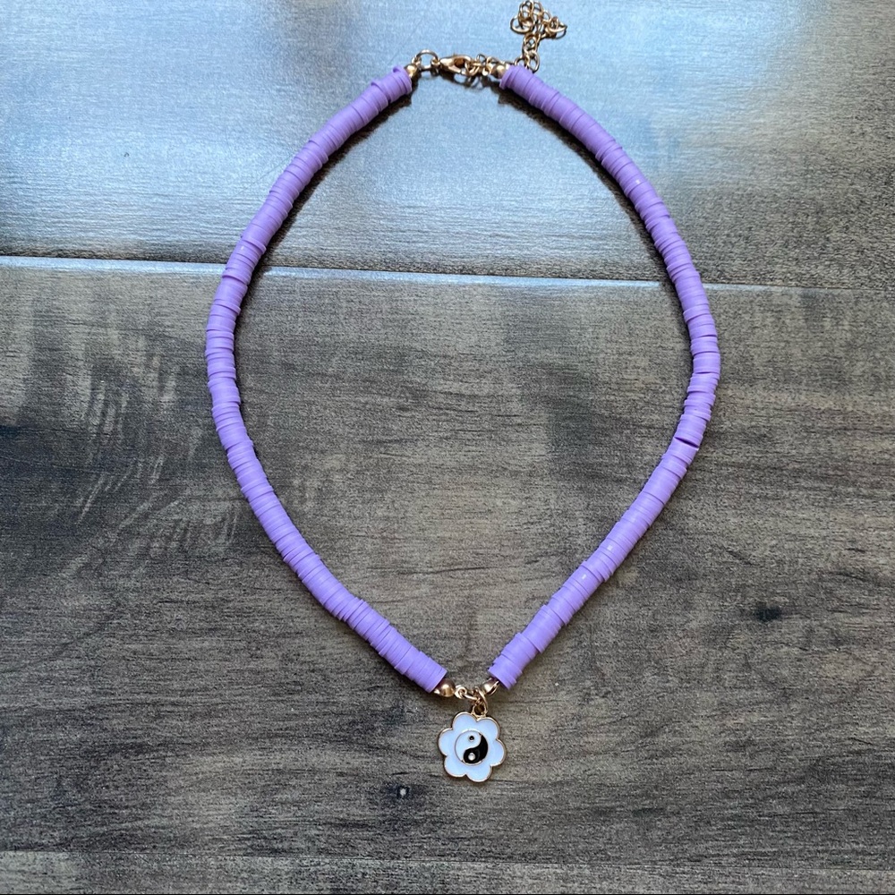 Women's Yin Yang Pink & White Necklace